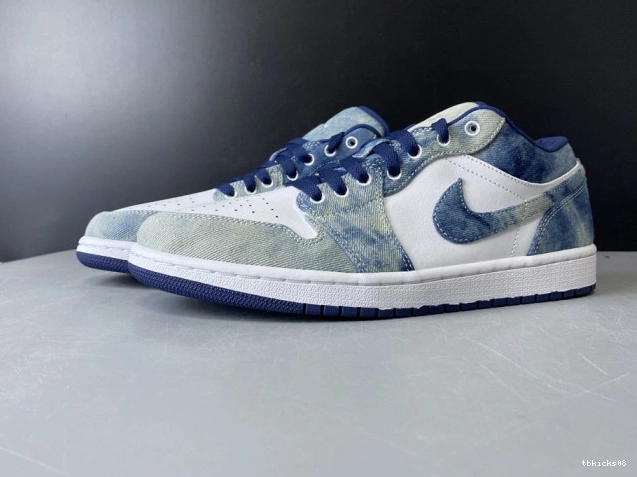 Rep TBkick Denim Air Jordan Low CZ8455-100 Washed 1 0718